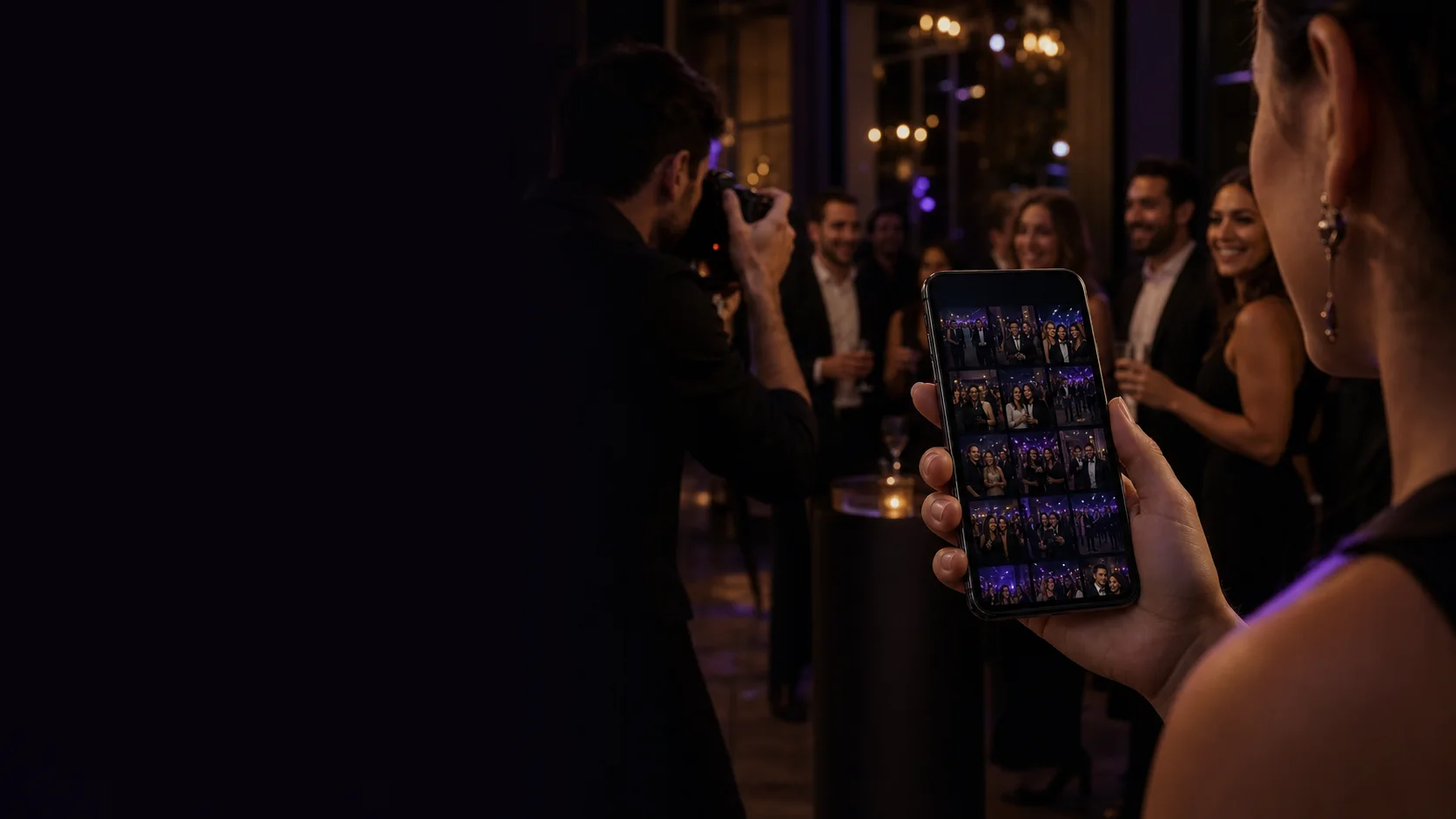 A guest discovers their event photos instantly with Nexus